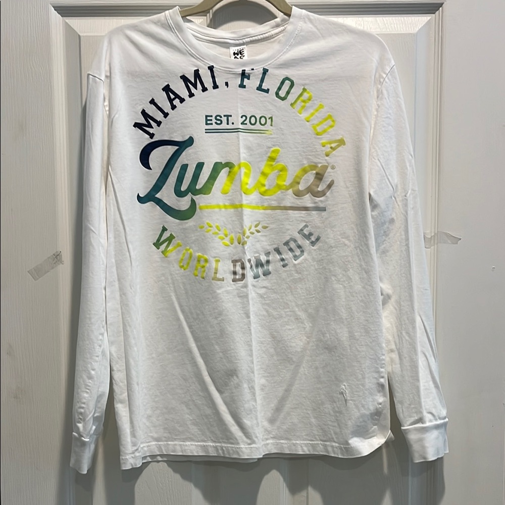 Zumba Fitness White Long Sleeve Tee